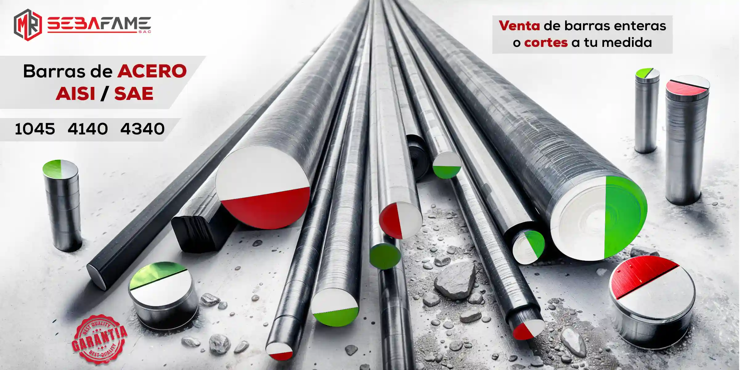 Barras de acero aisi sae / ejes de acero 1045, 4140 y 4340